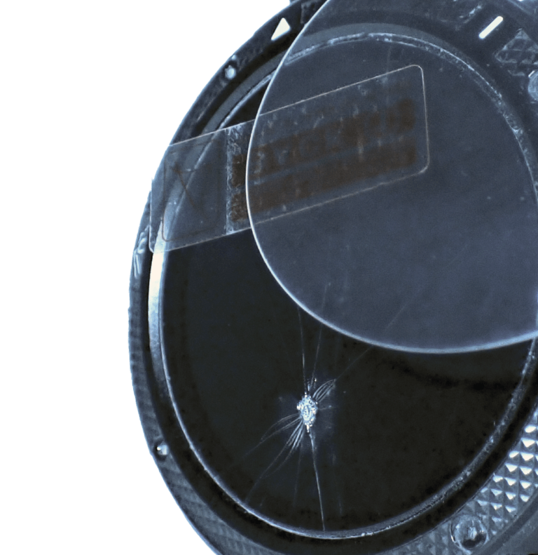 Capa W-Glass Secure sobre la pantalla de THEIA II